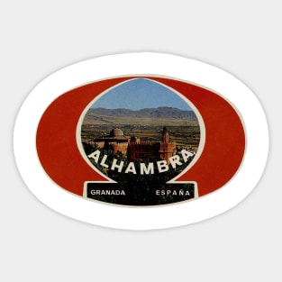 Granada Flamenco Vintage Travel Alhambra Sticker